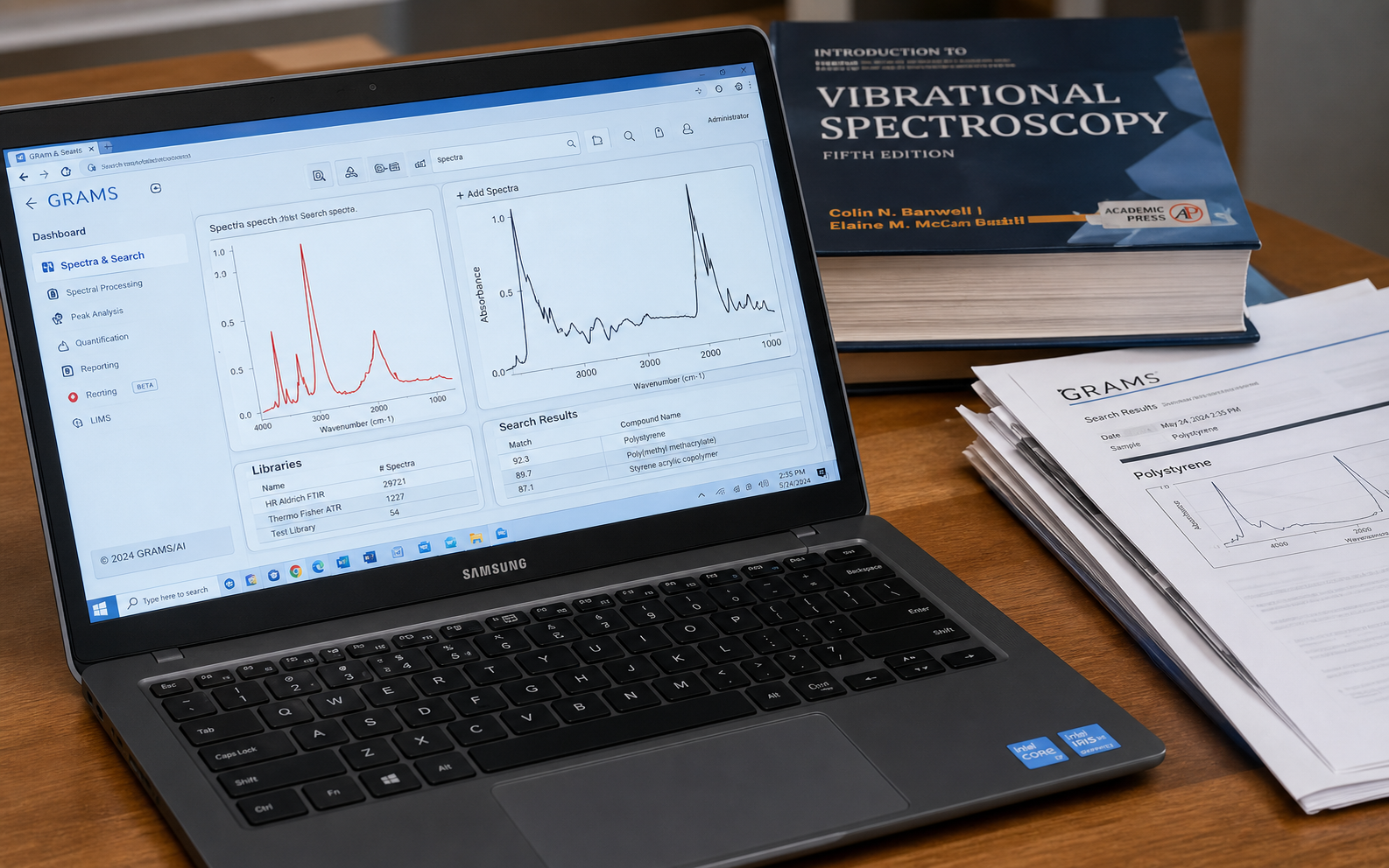 Published FTIR figure digitized, reviewed and compared with an experiment